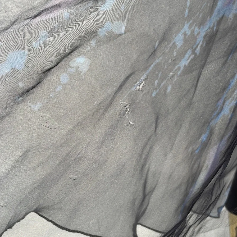 Rene Ruiz Blue Organza Gown, Size 4 - Picture 8 of 16